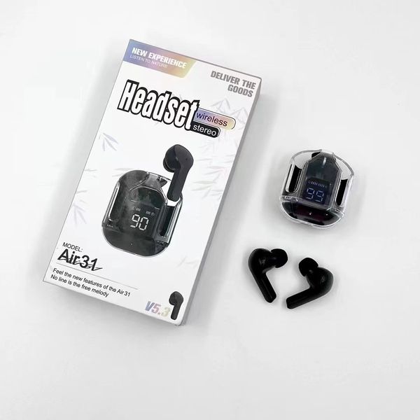 Air 31 Transparent Wireless Stereo Earbuds ( Random Colour )