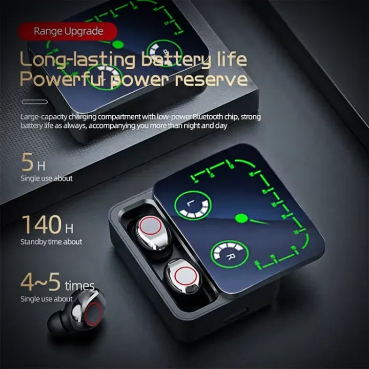 M90 Max Tws Wireless Earbuds Hifi Stereo Earbuds With 1200 Mah Battery