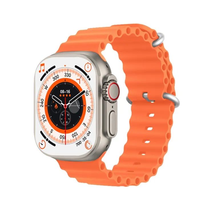 T800 Ultra Smart Watch  5.0 Best Battery Timing LCD 1.99" Strap: Ocean Strap Charging Mode